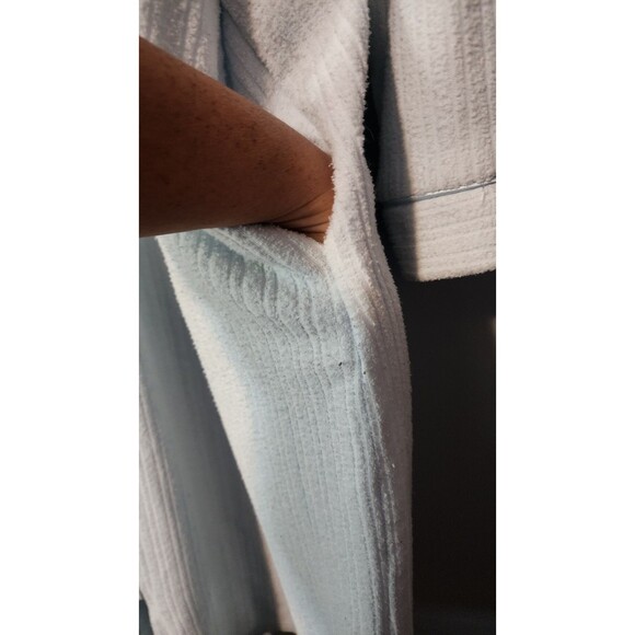 Miss Elaine Full Zip Terry Robe Sz XL Light Blue - Picture 5 of 11